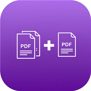 Merge PDF icon - combine multiple PDF files into one
